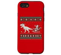 Funny Santa Sleigh Riding Dinosaur T-Rex Christmas Costume Coque pour iPhone SE (2020) / 7/8