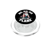 Funny Santa Workout Christmas Fitness Ho Ho Hold The Plank PopSockets PopGrip pour MagSafe