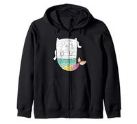 Funny Sarcasm Mermaid Cat, The Mummy Mermaid Cats Graphic Sweat à Capuche