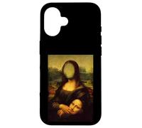Funny Sarcasm Oil Painting Mona Lisa Take Off Her Face Mask Coque pour iPhone 16