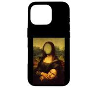 Funny Sarcasm Oil Painting Mona Lisa Take Off Her Face Mask Coque pour iPhone 16 Pro