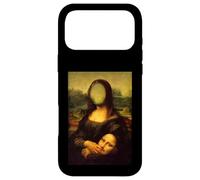 Funny Sarcasm Oil Painting Mona Lisa Take Off Her Face Mask Coque pour iPhone 17 Pro Max