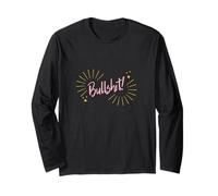 Funny Sarcastic Adult Joke Womens Cute Pink Bullshit Manche Longue