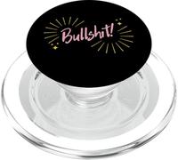Funny Sarcastic Adult Joke Womens Cute Pink Bullshit PopSockets PopGrip pour MagSafe