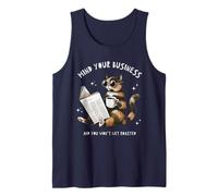 Funny Sarcastic Mind Your Business pour les amateurs de café pour chats Débardeur