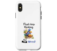 Funny Sarcastic Parrot Witty Quote Graphic Tee Introvert Coque pour iPhone X/XS