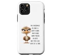 Funny Sarcastic Quote Bird No Patience Funny Shirt Men Women Coque pour iPhone 11 Pro