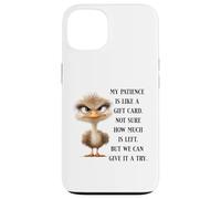 Funny Sarcastic Quote Bird No Patience Funny Shirt Men Women Coque pour iPhone 13