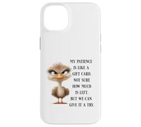 Funny Sarcastic Quote Bird No Patience Funny Shirt Men Women Coque pour iPhone 14 Plus