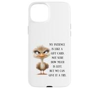 Funny Sarcastic Quote Bird No Patience Funny Shirt Men Women Coque pour iPhone 15 Plus