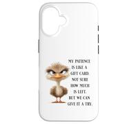 Funny Sarcastic Quote Bird No Patience Funny Shirt Men Women Coque pour iPhone 16