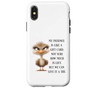 Funny Sarcastic Quote Bird No Patience Funny Shirt Men Women Coque pour iPhone X/XS