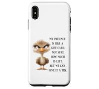 Funny Sarcastic Quote Bird No Patience Funny Shirt Men Women Coque pour iPhone XS Max