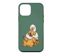 Funny Sarcastic Silly Goose étreignant l'humour Golden Retriever Coque pour iPhone 12 Mini