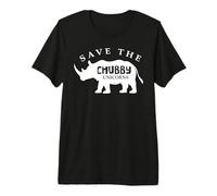Funny Save The Chubby Unicorns Rhino Graphic Sarcastique T-Shirt Haut de Gamme