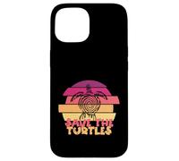 Funny Save Turtles Retro Distressed Turtle Graphic Coque pour iPhone 15