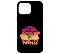 Funny Save Turtles Retro Distressed Turtle Graphic Coque pour iPhone 16 Pro Max
