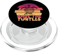 Funny Save Turtles Retro Distressed Turtle Graphic PopSockets PopGrip pour MagSafe