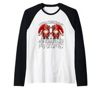 Funny Saying for Men Kids Broken Leg Merry Christmas GNOME Manche Raglan