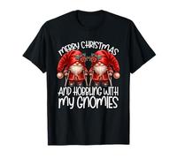 Funny Saying for Men Kids Broken Leg Merry Christmas GNOME T-Shirt