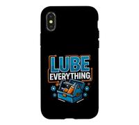 Funny Saying Lube Everything Workshop Humour Coque pour iPhone X/XS