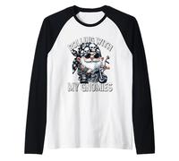 Funny Saying Motorcycle Biker GNOME Rolling with My Gnomies Manche Raglan