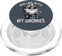 Funny Saying Motorcycle Biker GNOME Rolling with My Gnomies PopSockets PopGrip pour MagSafe