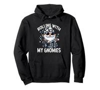 Funny Saying Motorcycle Biker GNOME Rolling with My Gnomies Sweat à Capuche