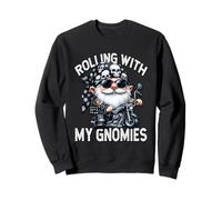 Funny Saying Motorcycle Biker GNOME Rolling with My Gnomies Sweatshirt