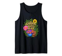 Funny Saying The Garden My Happy Place Sarcastique Débardeur