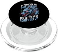 Funny Saying You Better Pray I Don't Get Up Wolf Femme Homme PopSockets PopGrip pour MagSafe