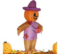 Funny Scarecrow Costume - Inflatable Pumpkin Head Role Play Outfit