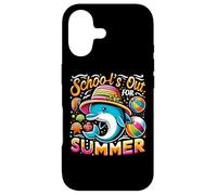 Funny Schools Out for Summer Teacher Kid Girls Cute Dolphin Coque pour iPhone 17