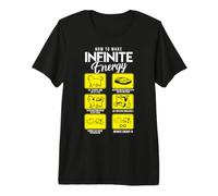 Funny Science Sarcasme Hypothèse Infinite Energy Loop Chat T-Shirt Haut de Gamme