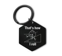 Funny Science That’s How I Roll Math Funny Porte-clés gravé chaîne de clé pendentif détachable acier Keychain Tag