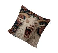 Funny Screaming Goat Throw Pillow Cover | Soft Decorative Cushion Case With Farm Animal Design, Durable Fabric Pillow Cover For Bedroom, Couch, Sofa, Chair, Bed, Living Room, Office, Dorm, Farmhouse D