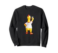 Funny Screaming Yellow Rubber Chicken Toy Takes Selfie Sweatshirt