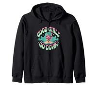 Funny Scuba Diving Ocean Diver Good Girls Go Down Dive Team Sweat à Capuche