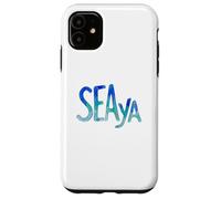 Funny Sea Ya Sea Glass Watercolor Cute Beach Lovers Coque pour iPhone 11