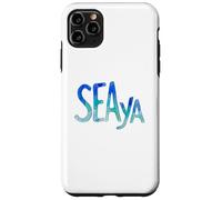 Funny Sea Ya Sea Glass Watercolor Cute Beach Lovers Coque pour iPhone 11 Pro Max