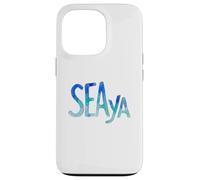 Funny Sea Ya Sea Glass Watercolor Cute Beach Lovers Coque pour iPhone 13 Pro
