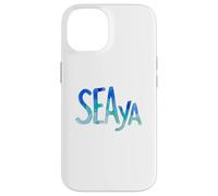 Funny Sea Ya Sea Glass Watercolor Cute Beach Lovers Coque pour iPhone 14