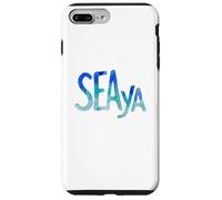 Funny Sea Ya Sea Glass Watercolor Cute Beach Lovers Coque pour iPhone 7 Plus/8 Plus