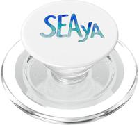 Funny Sea Ya Sea Glass Watercolor Cute Beach Lovers PopSockets PopGrip pour MagSafe