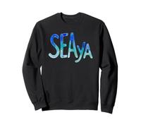 Funny Sea Ya Sea Glass Watercolor Cute Beach Lovers Sweatshirt