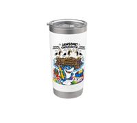 Funny Seagull Hell Jawsome Kinder Shark pour la rentrée scolaire Gobelet isotherme en acier inoxydable double paroi