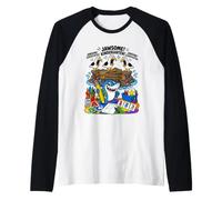Funny Seagull Hell Jawsome Kinder Shark pour la rentrée Scolaire Manche Raglan