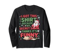 Funny Secret Santa Christmas Party Humour Manche Longue