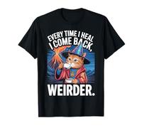 Funny Self Care Cat Wizard Heal Come Back Weirder Coffee T-Shirt
