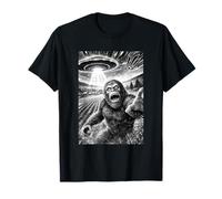 Funny Selfie Shocked Bigfoot Alien UFO Rencontre T-Shirt